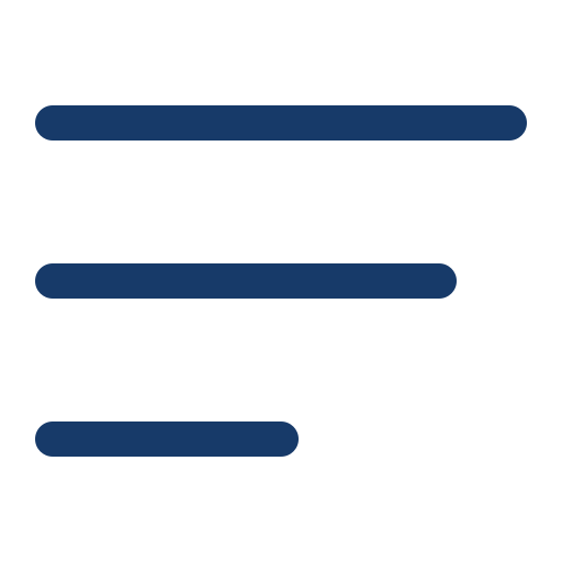 Logo de trois barres de couleur bleu foncer.